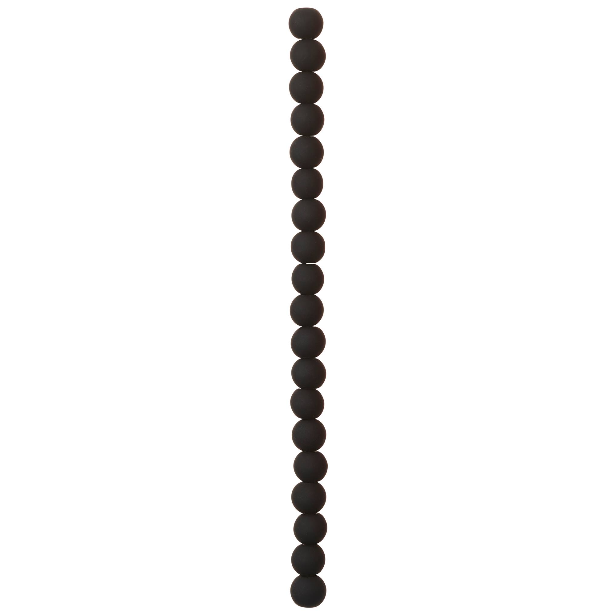 Black Glass Round Beads, 10mm by Bead Landing™